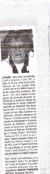 Genealogy Larose