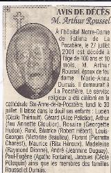 Généalogie Roussel