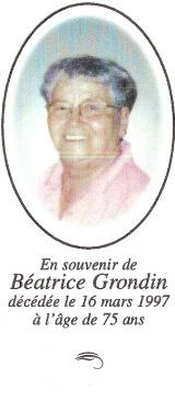Généalogie Grondin