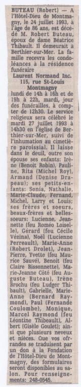 Genealogy Buteau
