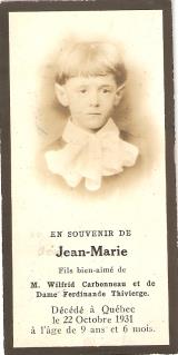 Genealogy Carbonneau