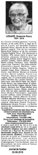 Genealogy Rioux