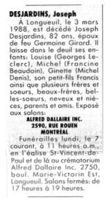 Genealogy Desjardins