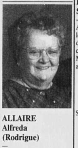Généalogie Alfreda Rodrigue