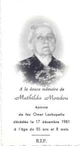 Généalogie Mondou