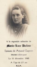 Généalogie Marie-Luce-Laurence Dufour