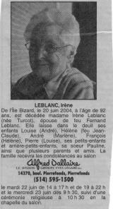 Genealogy Turcot