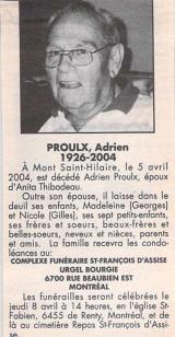Genealogy Proulx