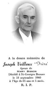 Genealogy Joseph Veilleux